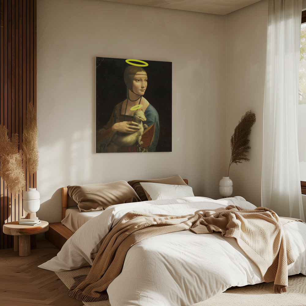 Dame met een halo | Canvas