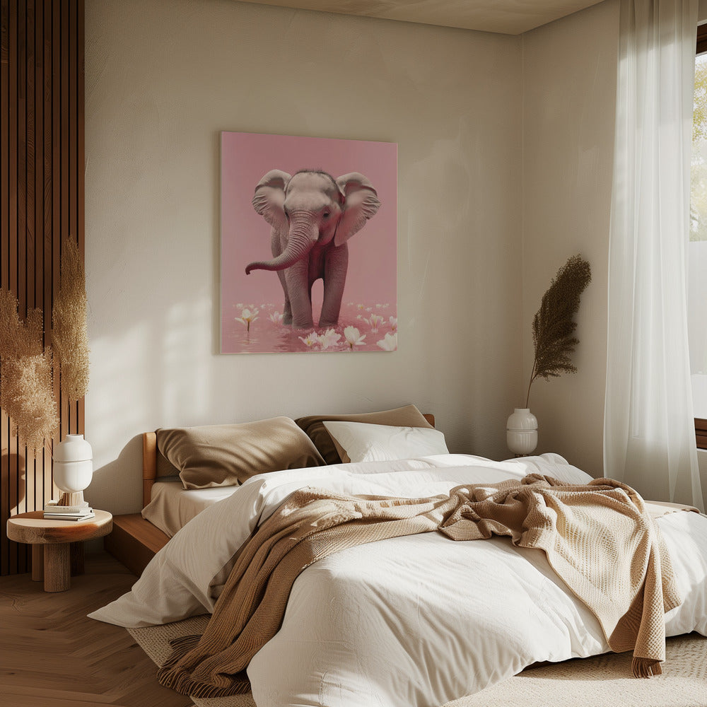 Olifant in bloesem | Canvas