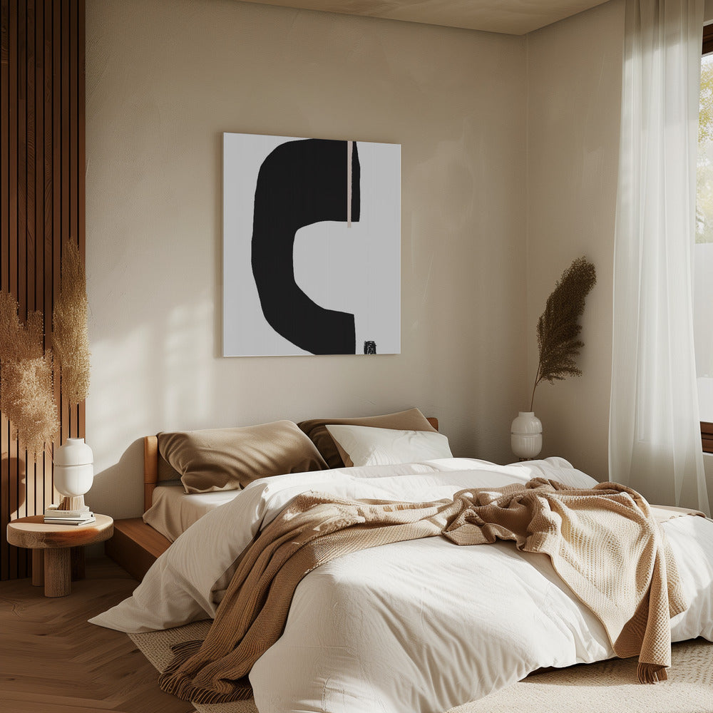 Zwarte geometrische vormen | Canvas