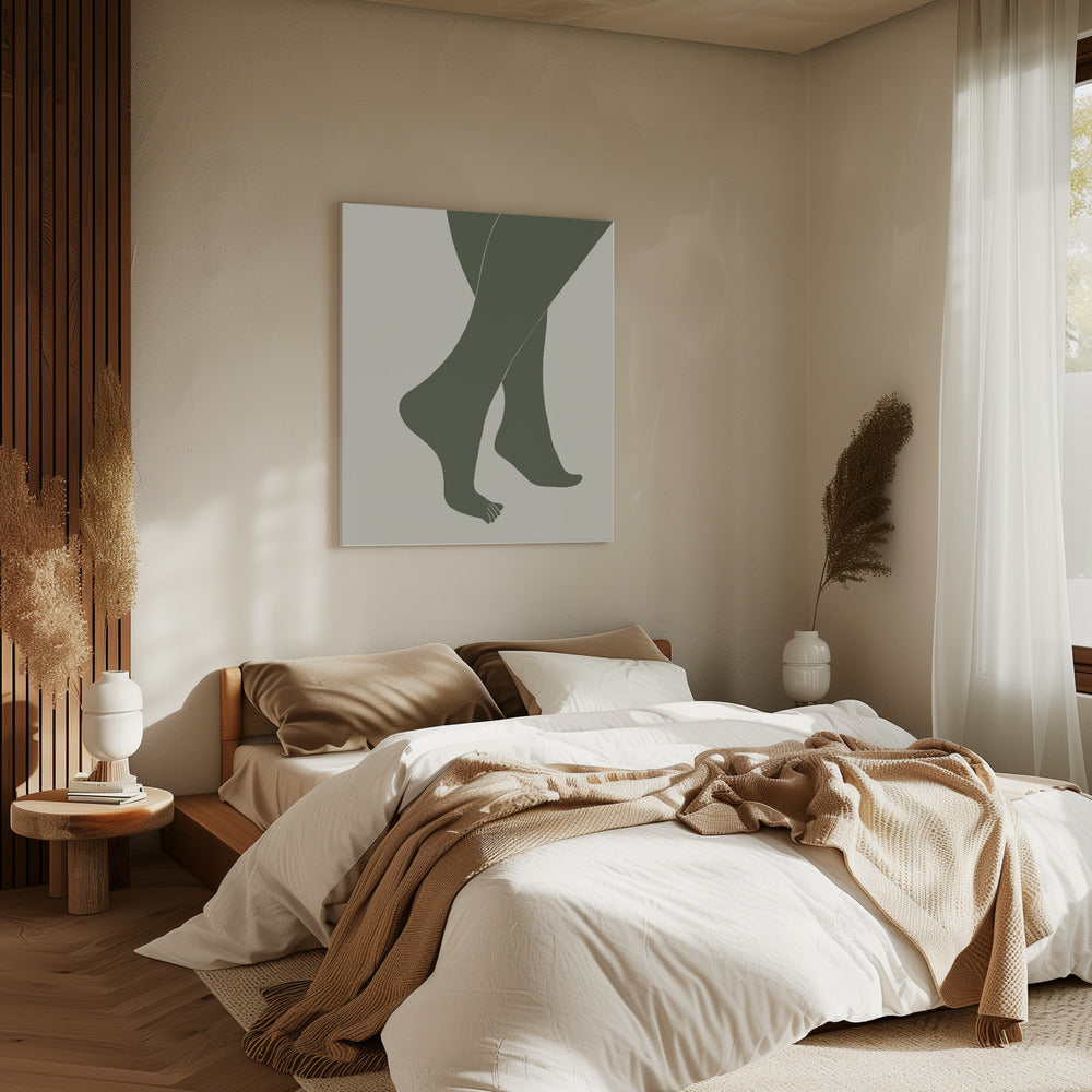 Tip Toe Groen | Canvas