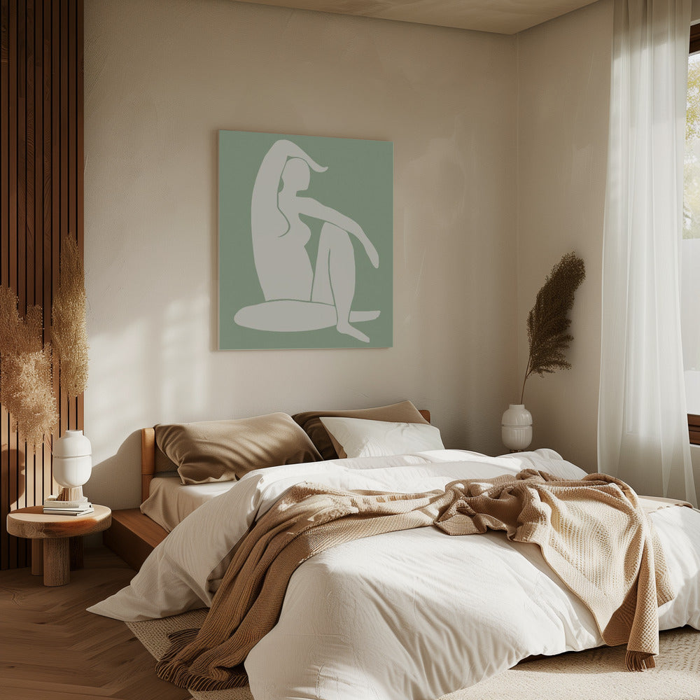 Figure Matisse Style Green | Canvas