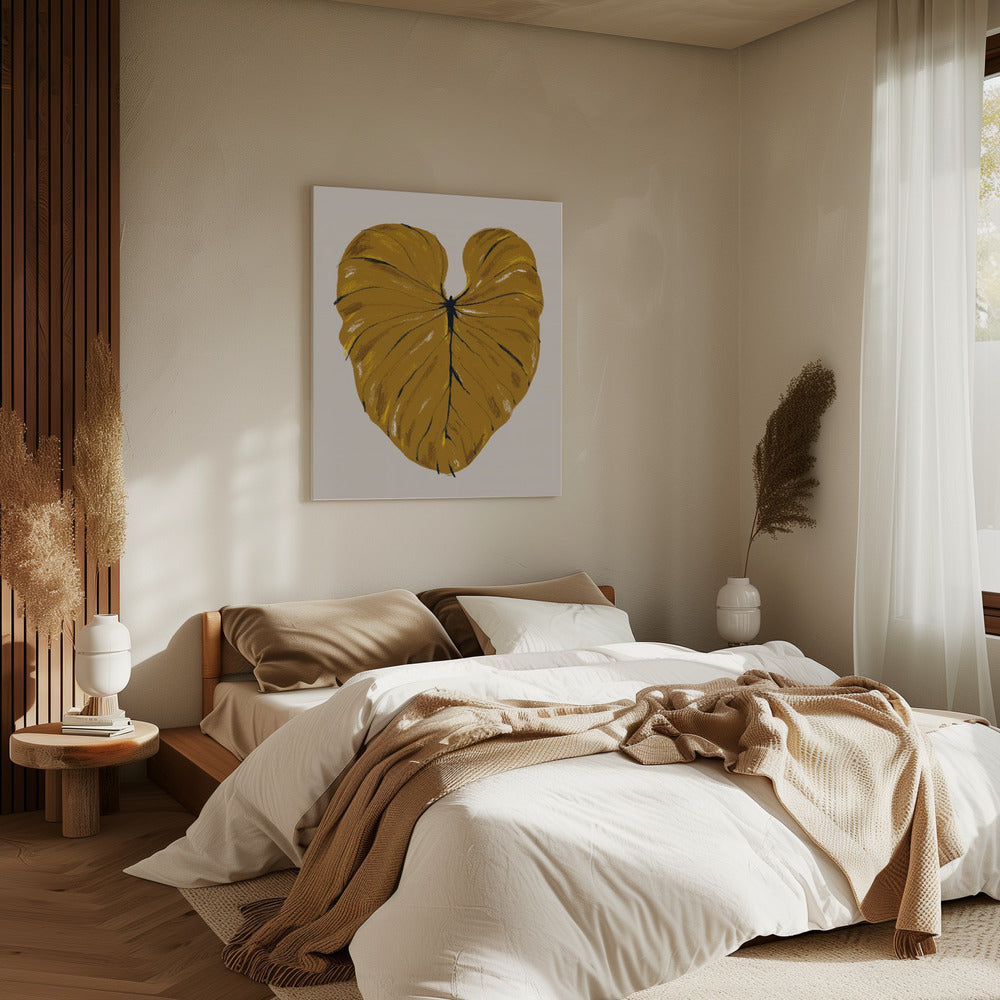 Philodendron Gloriosum Mosterd | Canvas