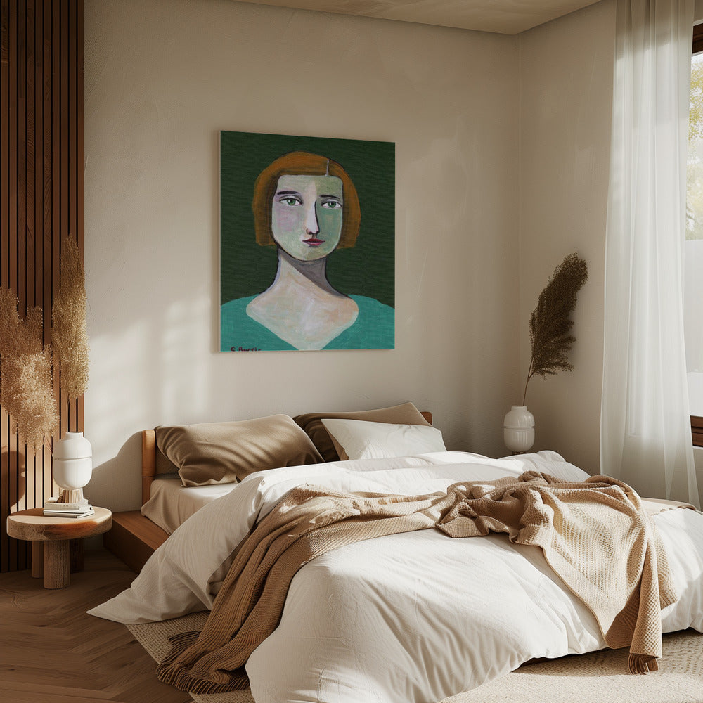 Groene Dame | Canvas