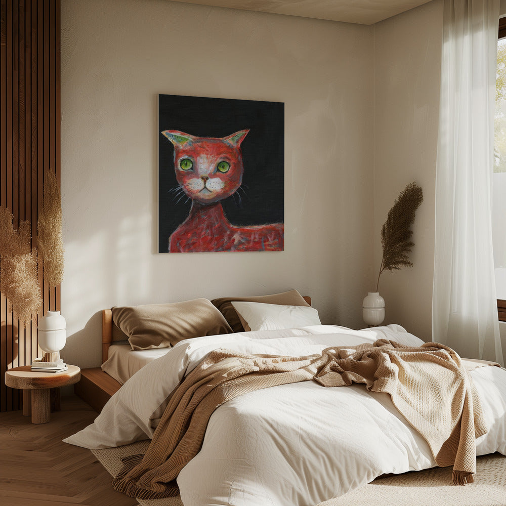 Rode kat | Canvas