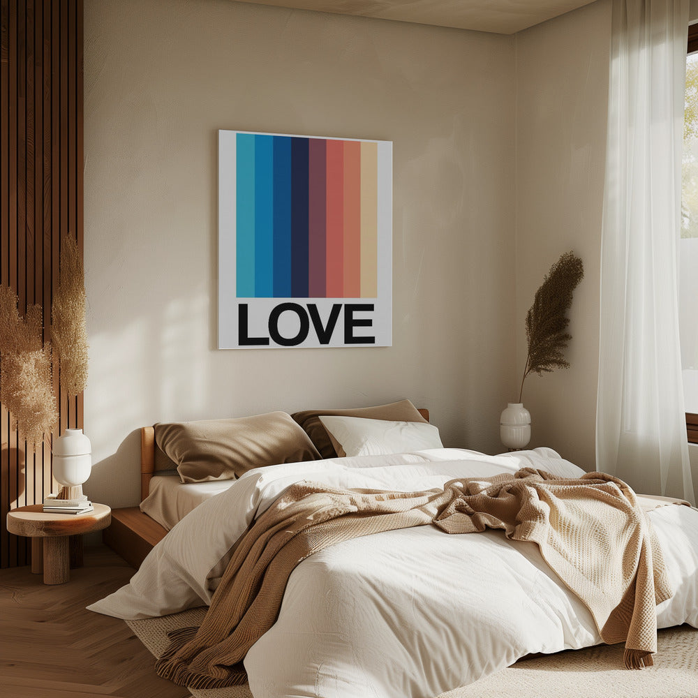 Spiegelstreep LIEFDE | Canvas