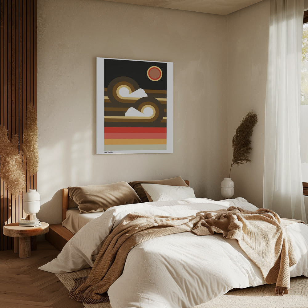 Ride The Wave Zonsondergang | Canvas