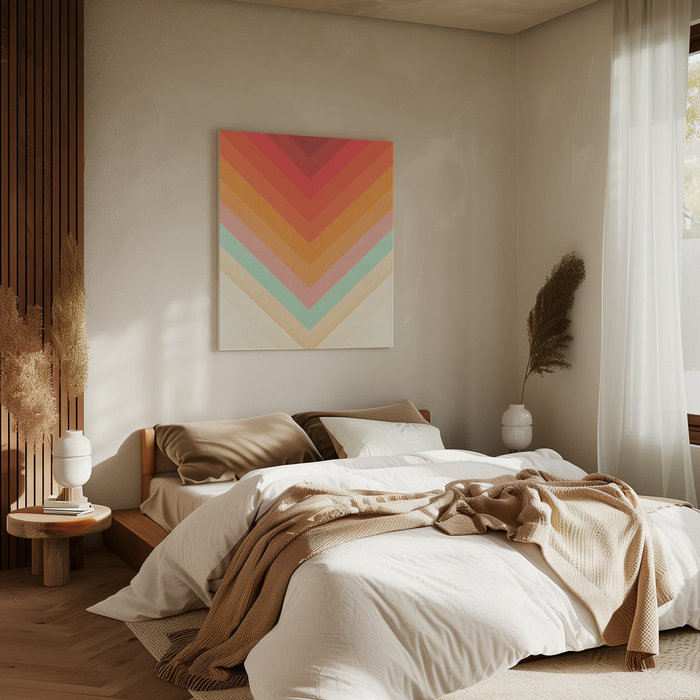 Regenboog Chevrons | Canvas