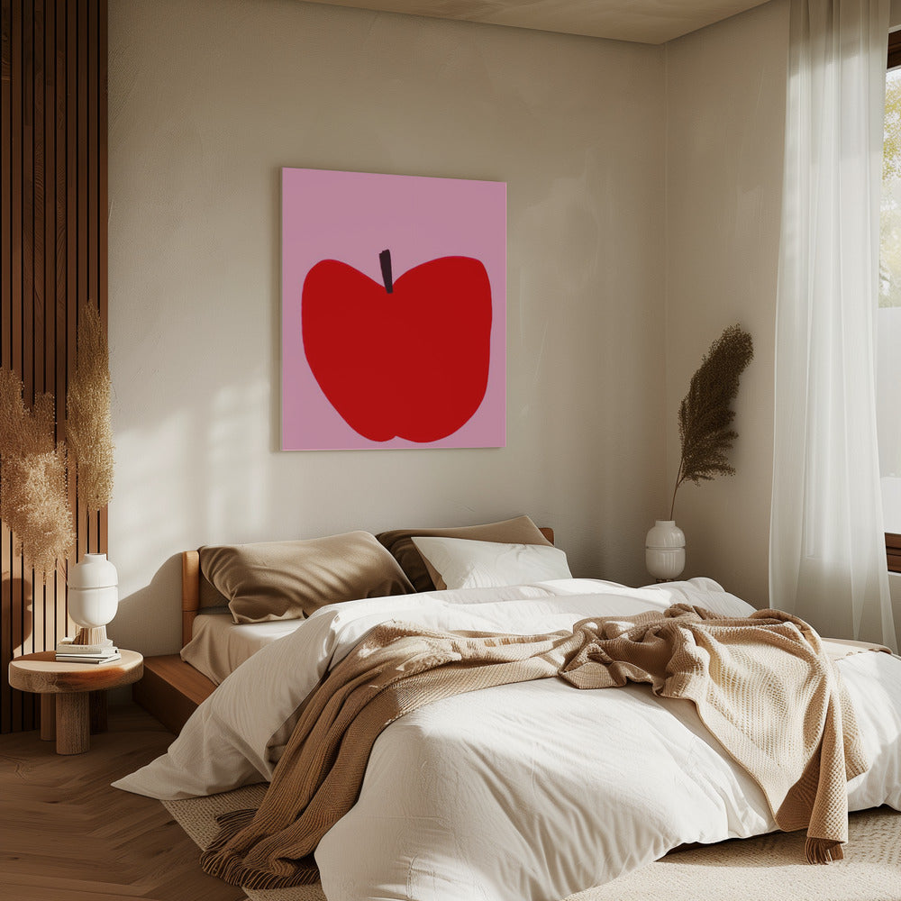 Karmozijnrode Eenvoud | Canvas