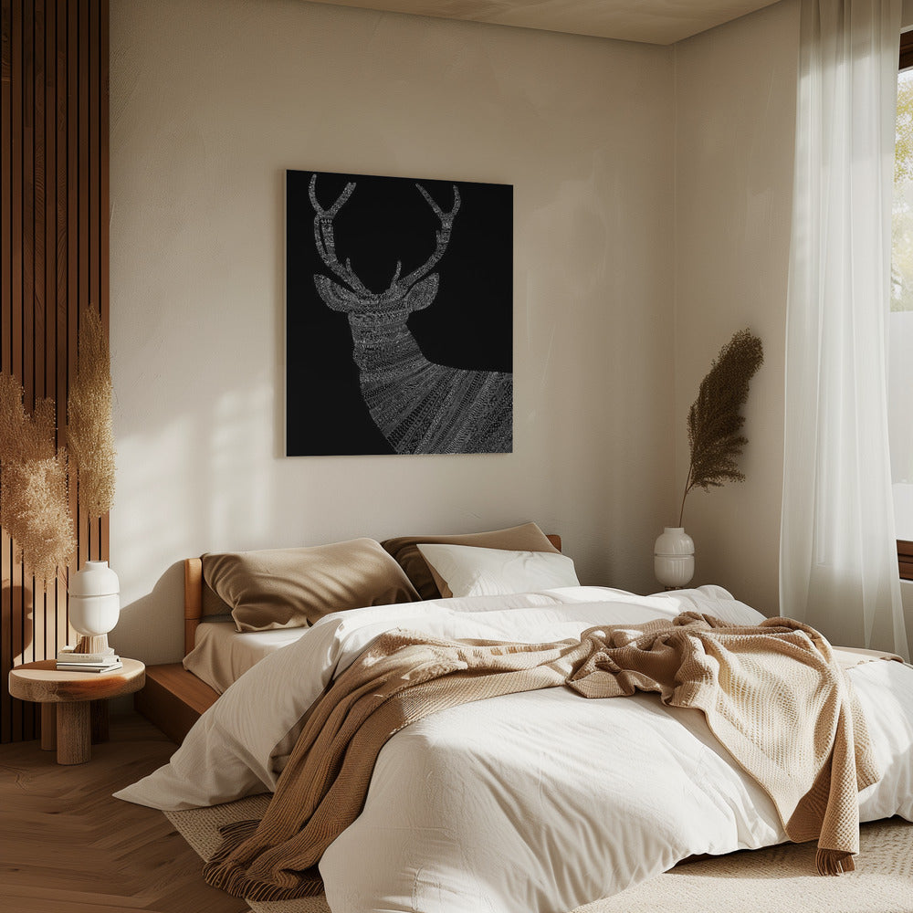 Stag Black | Canvas
