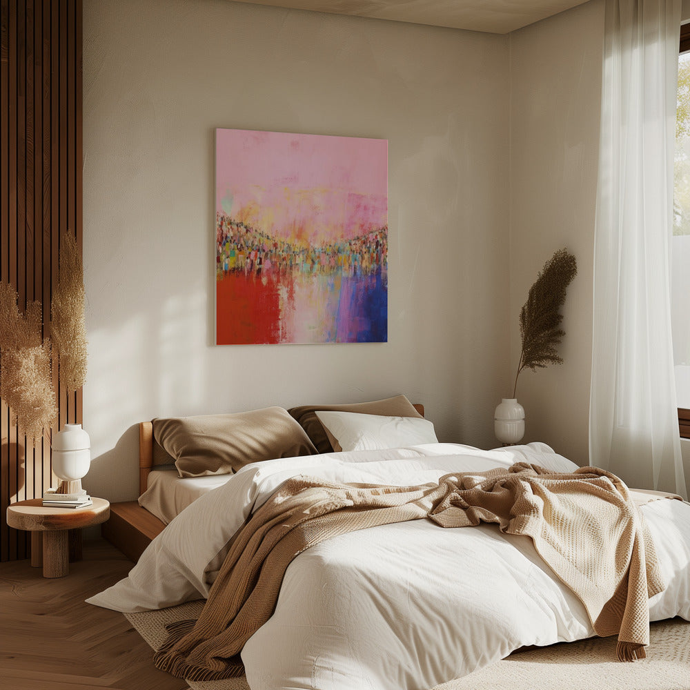 Kleurrijke bijeenkomst | Canvas