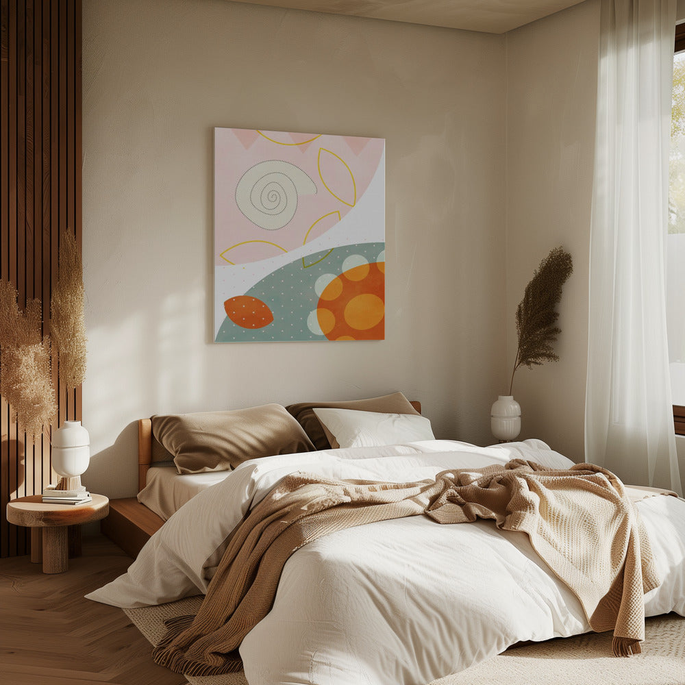 Vriendelijke kleuren Hilma 4 | Canvas