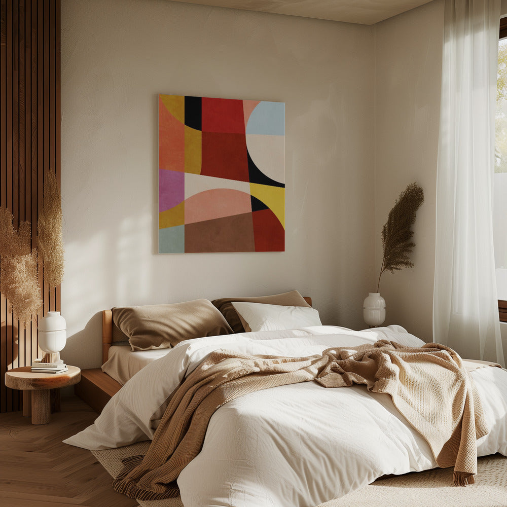 Warme kleuren Bauhaus Geometry2 | Canvas