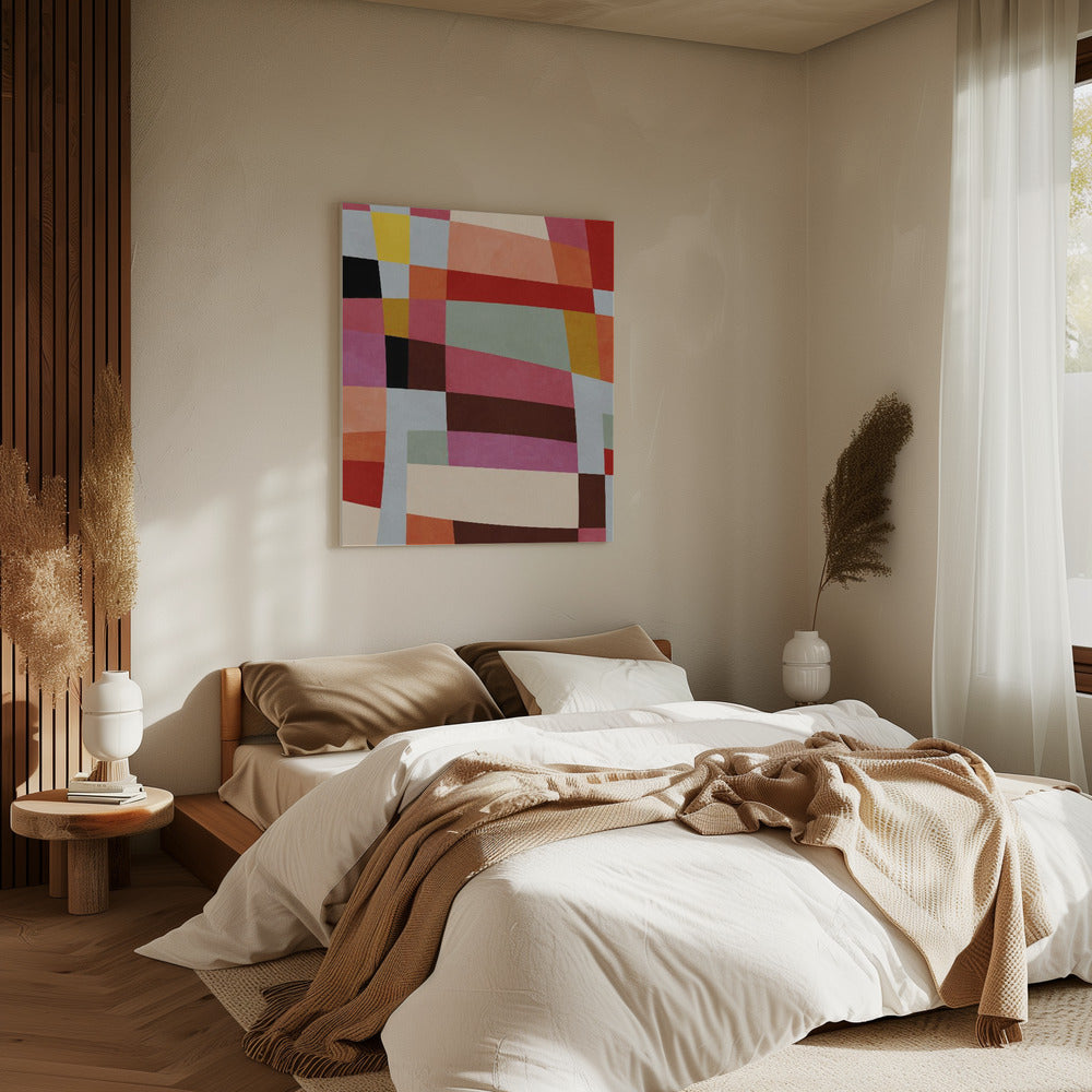 Warme kleuren Bauhaus Geometry4 | Canvas