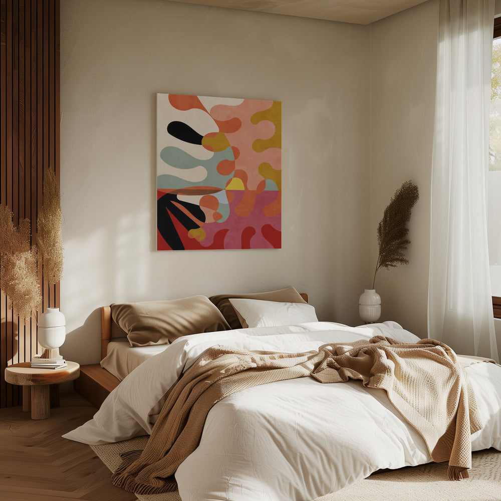 Warme kleuren Bauhaus Geometry5 | Canvas