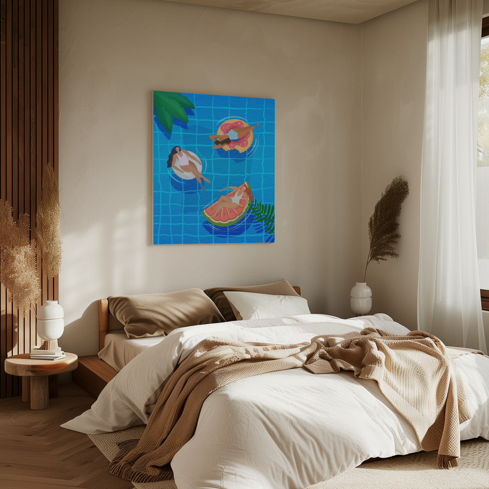 Zwembad Dames | Canvas