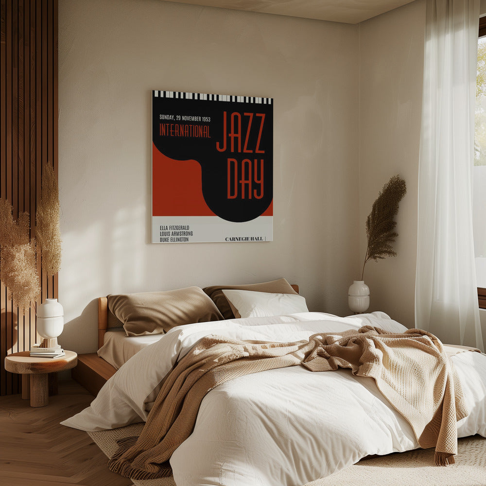 Jazzy Days Dark Red | Canvas