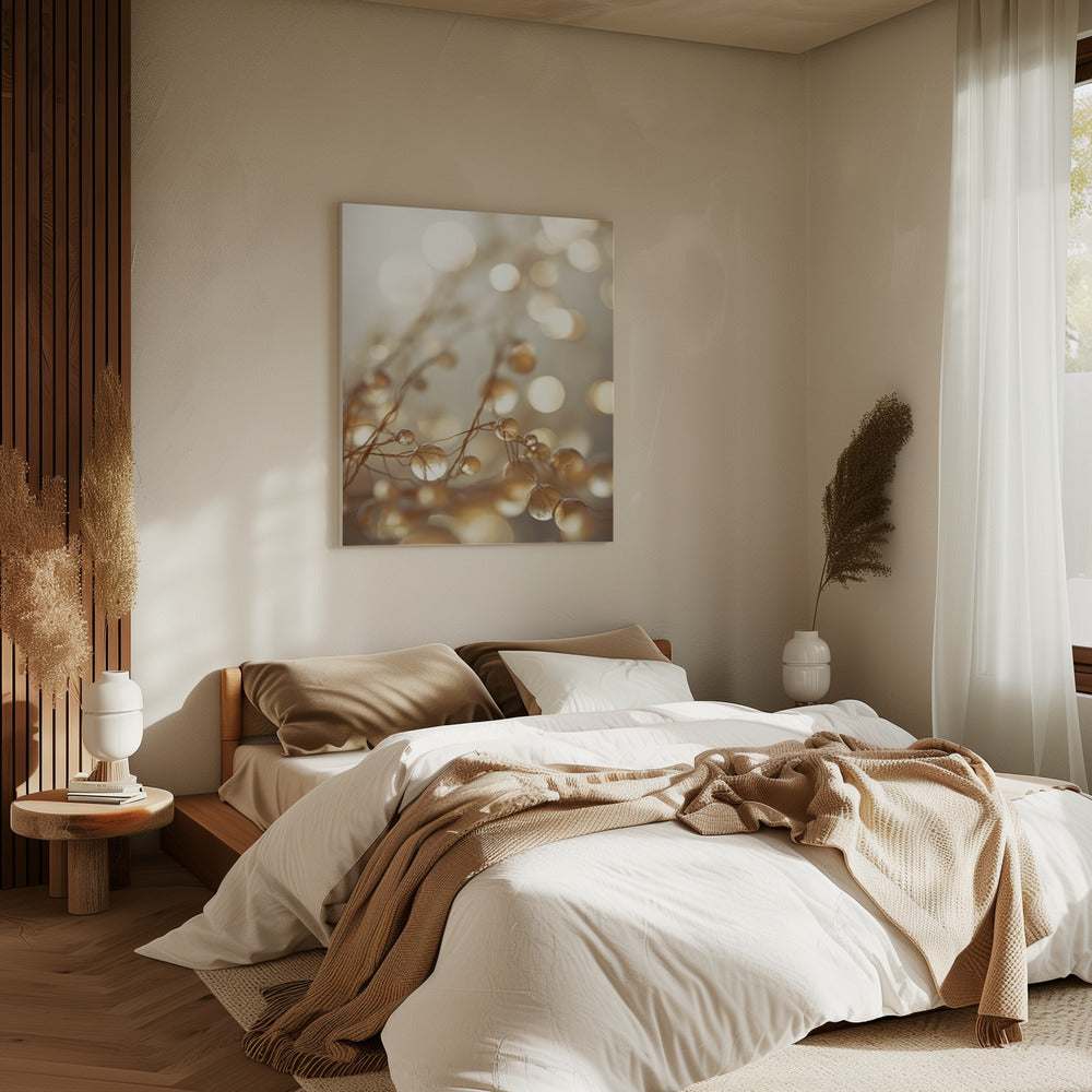 Gouden Glow Druppels | Canvas