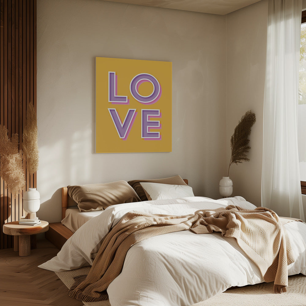 Gedurfde liefdestypografie | Canvas