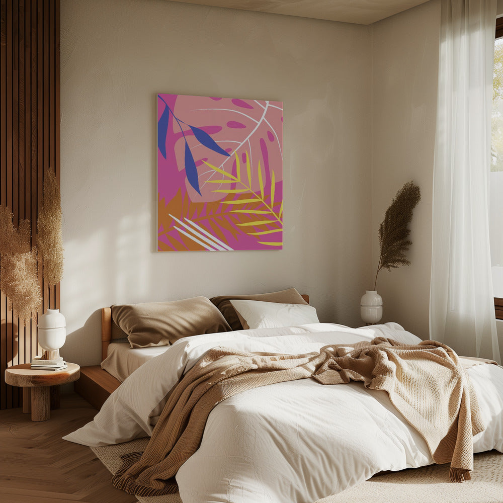 Tropische bladeren | Canvas