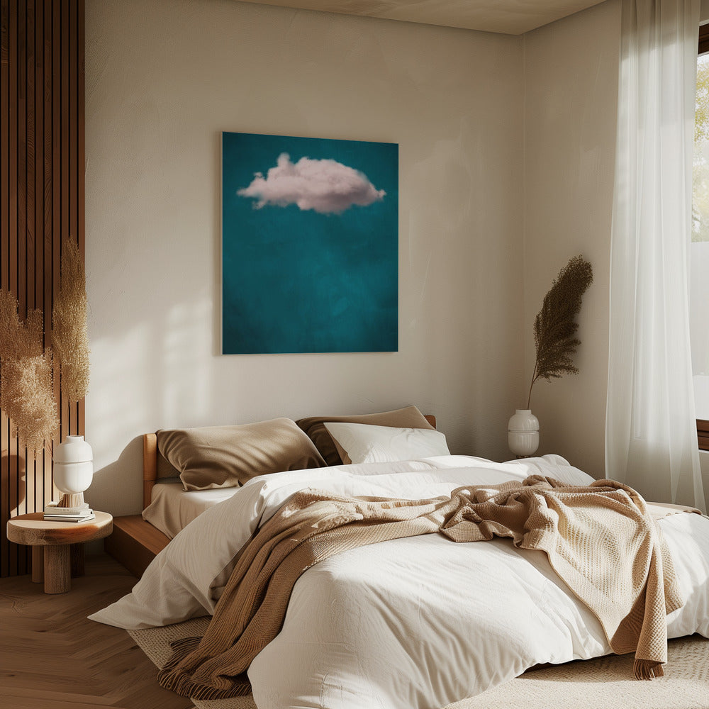 Teal / Blush Cloud No 1 | Canvas