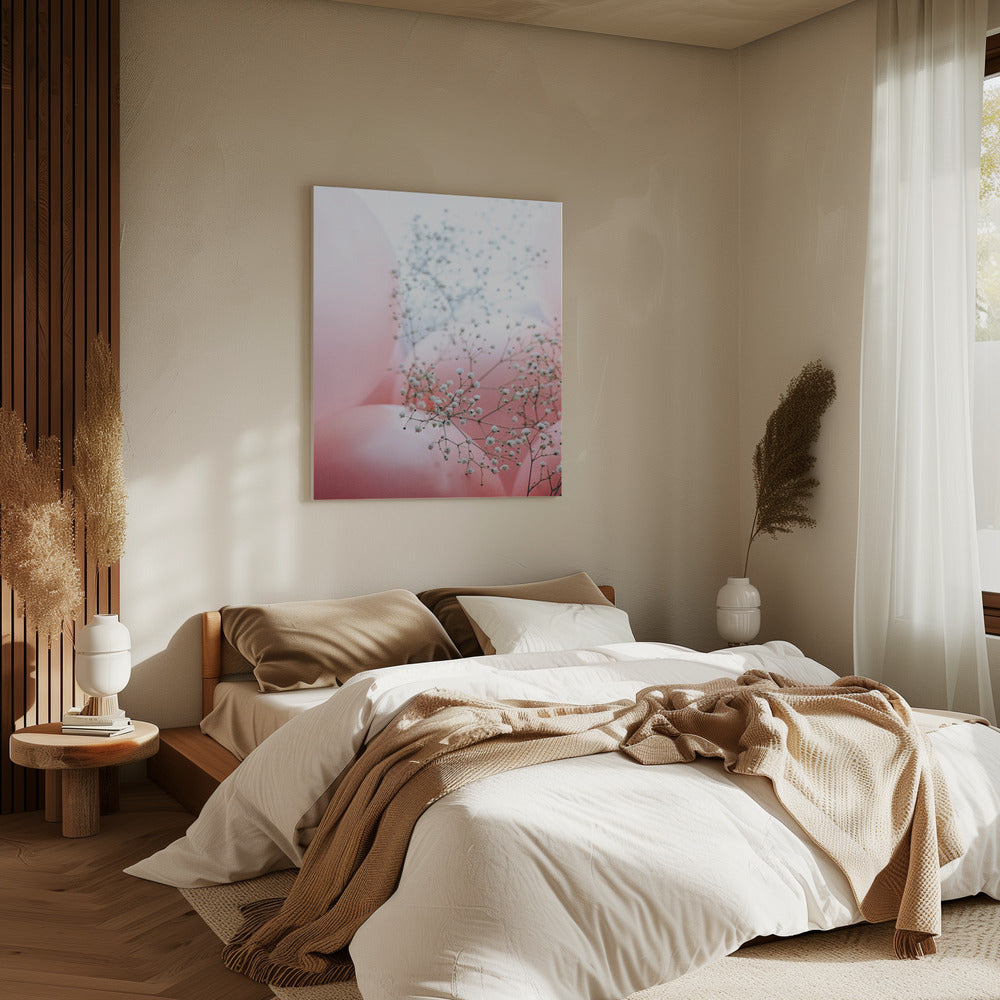 Delicate ballonnen met bloem | Canvas