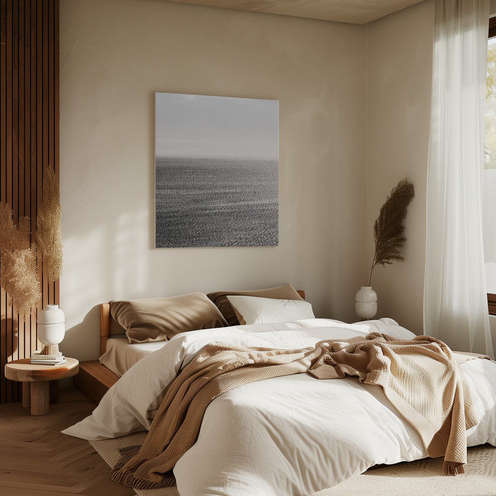 Zilveren Zee Sereniteit | Canvas