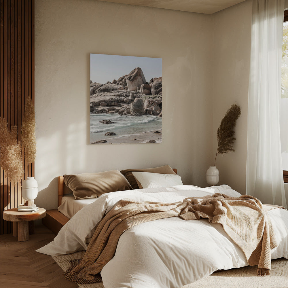 Rotsachtige kustlijn gelukzaligheid | Canvas