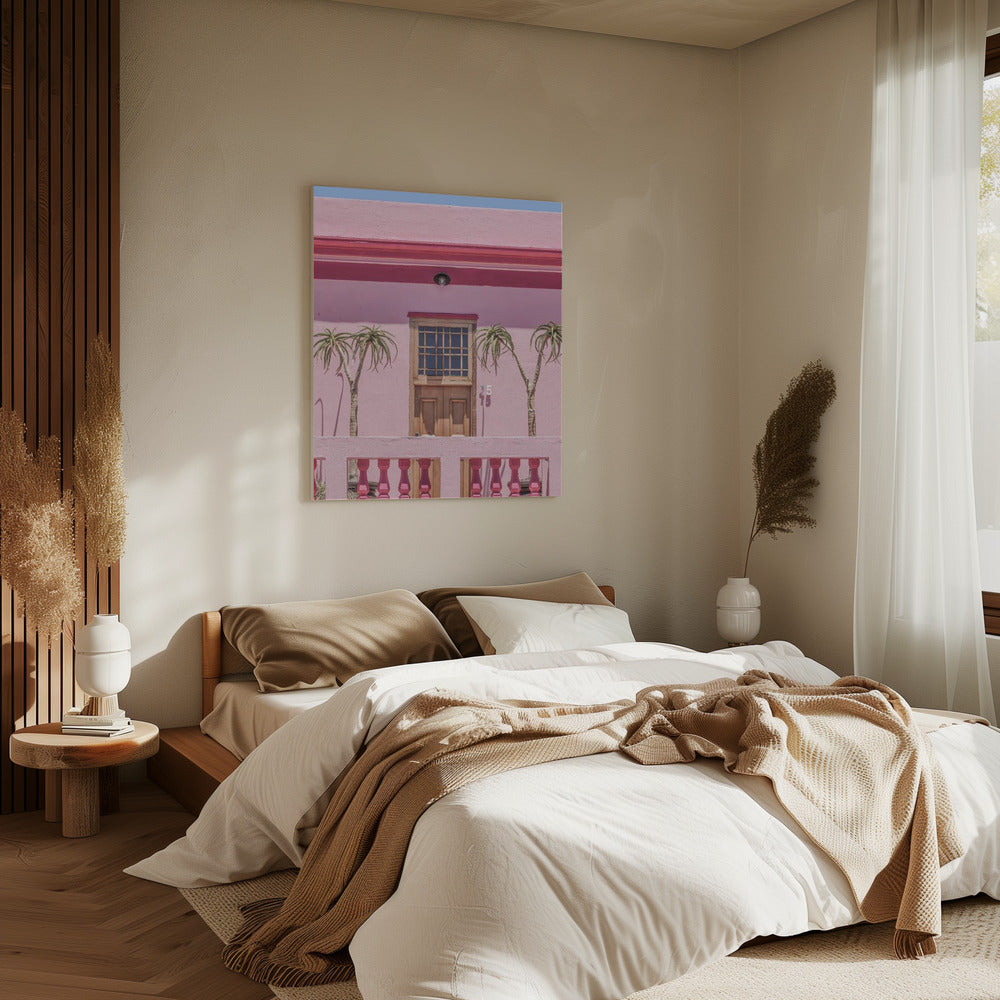 Perzikkleurige gevel | Canvas