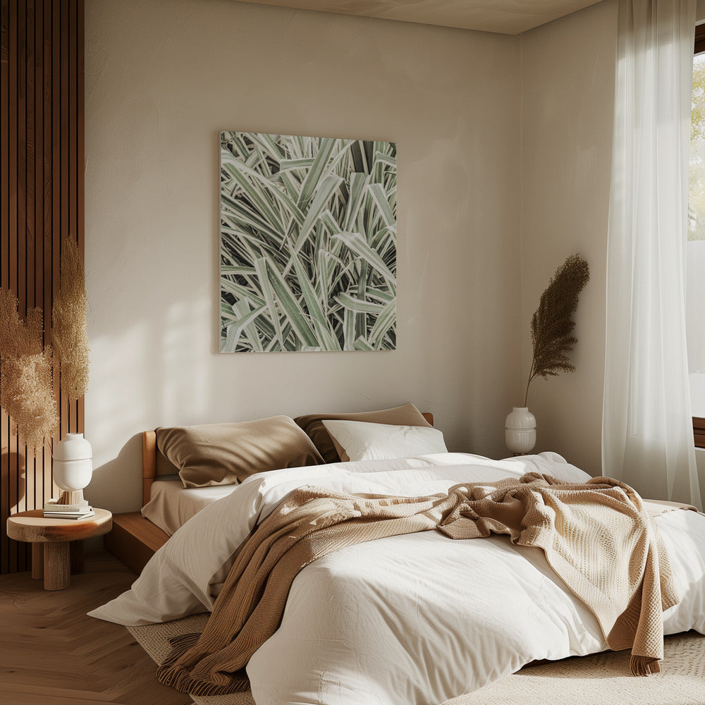 Groene strepen | Canvas