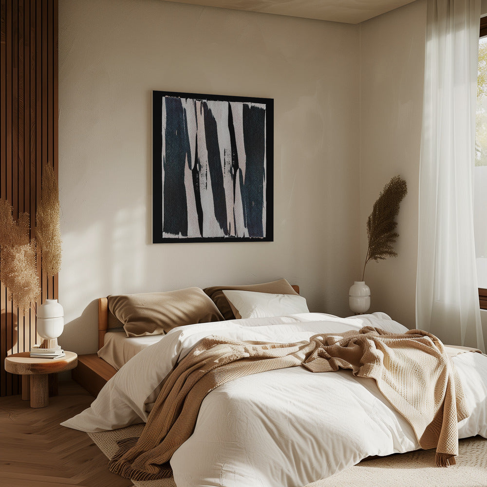 Monochrome strepen | Canvas