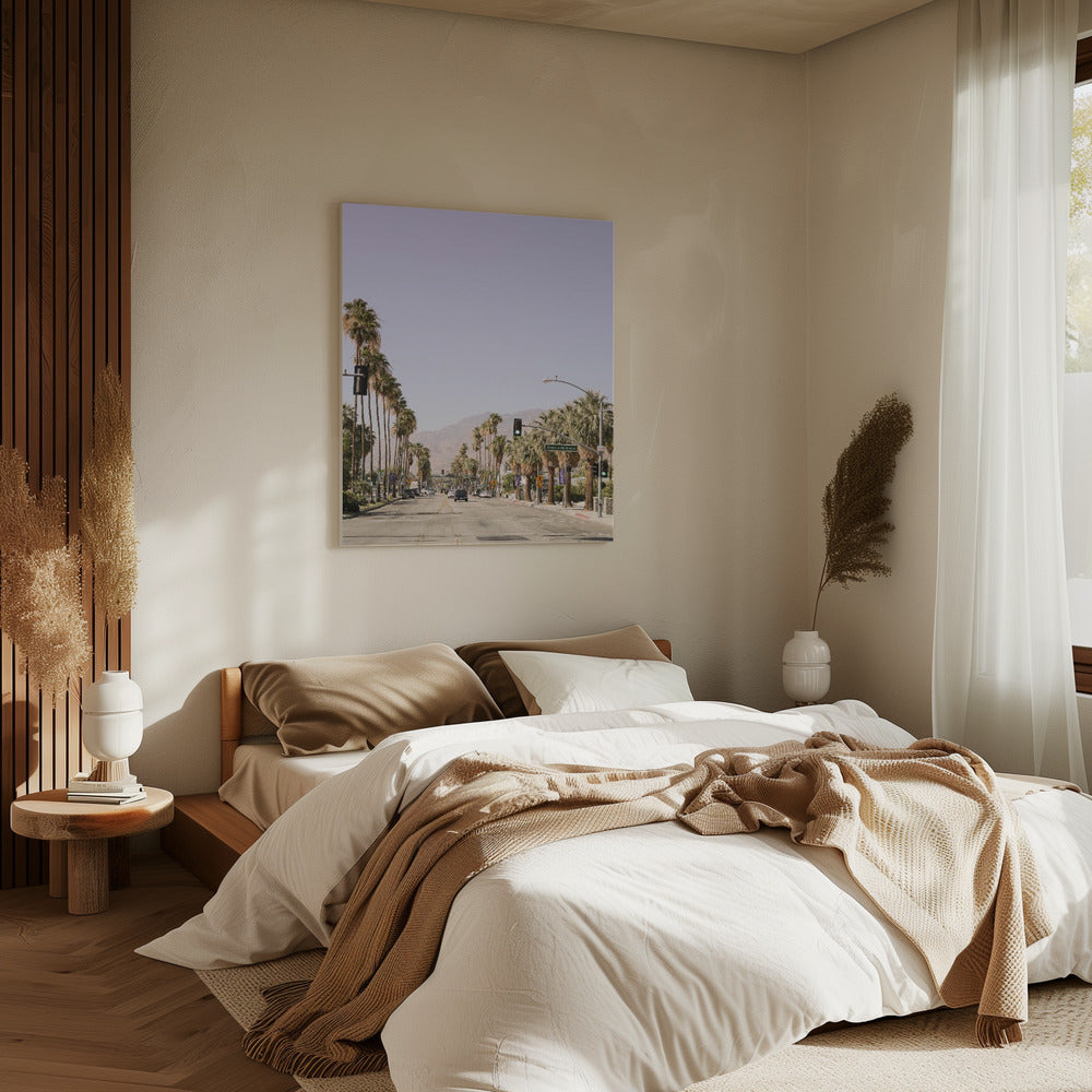 Laan met palmbomen | Canvas