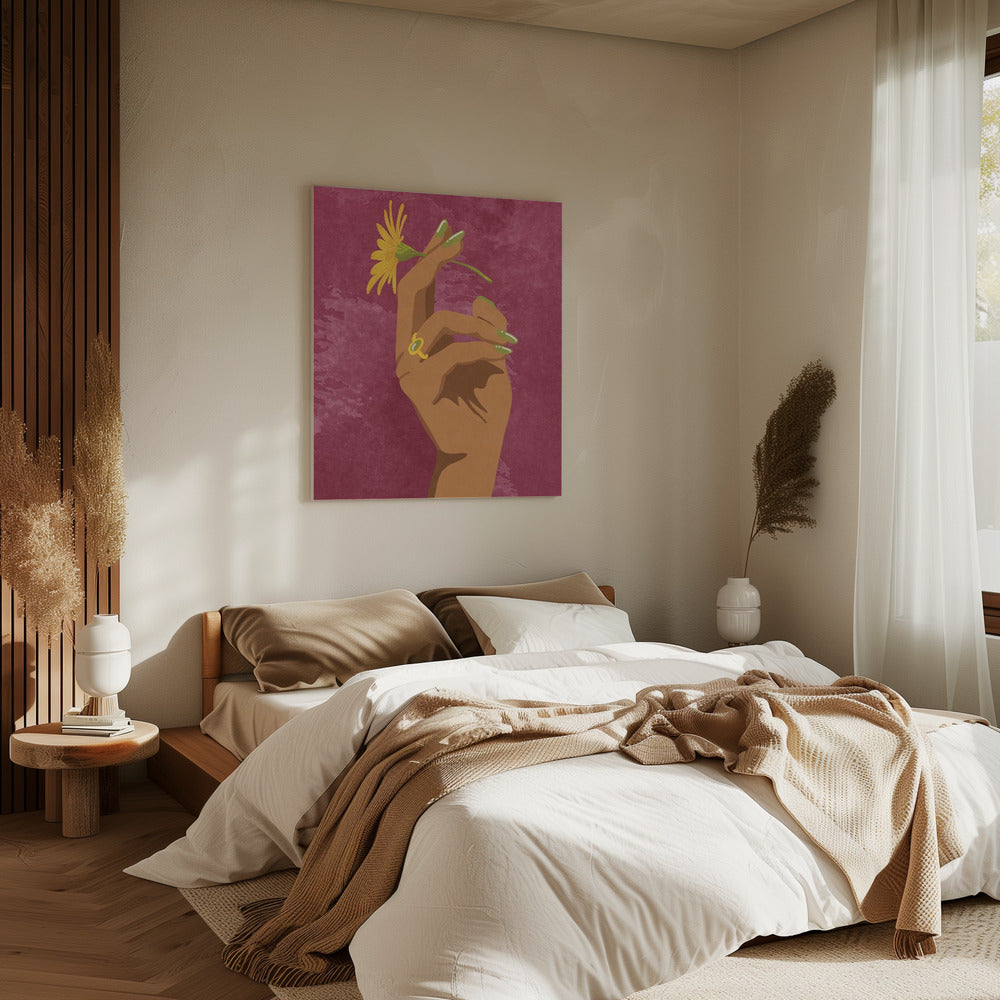 Rokende bloem | Canvas