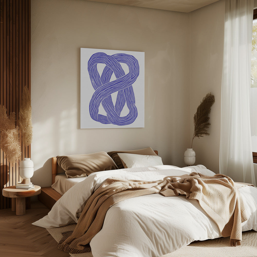 Blauwe Infinity Loop | Canvas