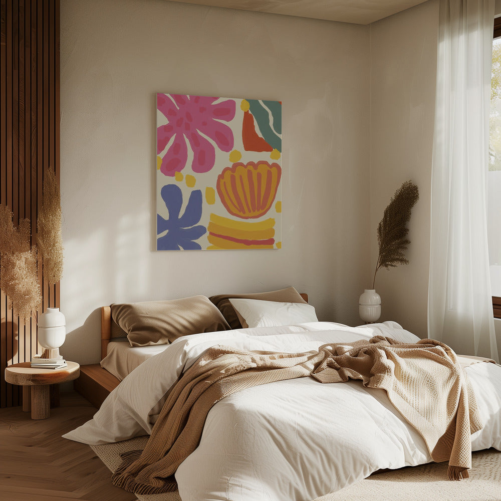 Levendige Flora Dans | Canvas