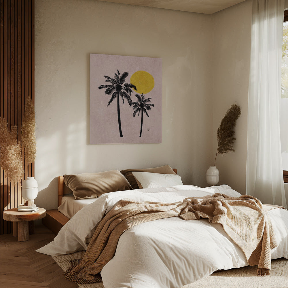 Roze Bg Palmboom Erum Khalili.png | Canvas