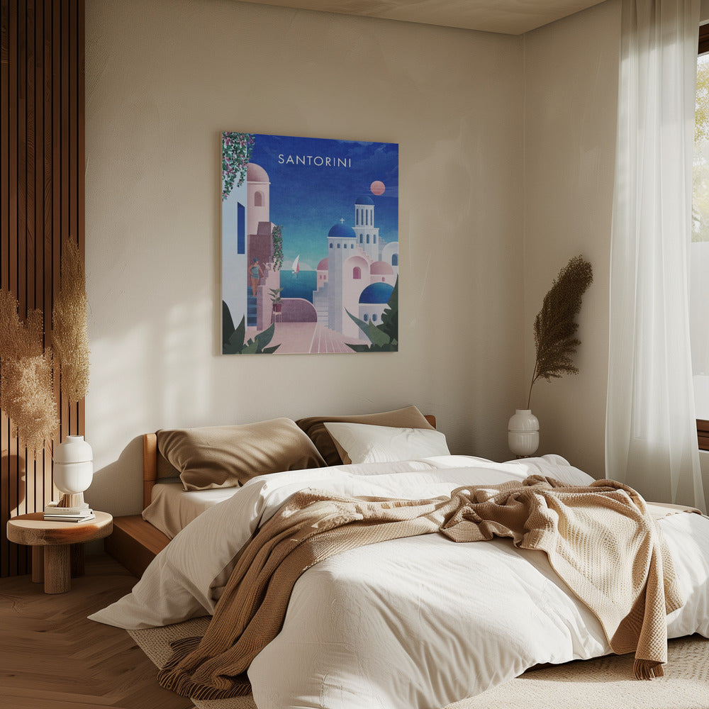 Dromerig Santorini | Canvas