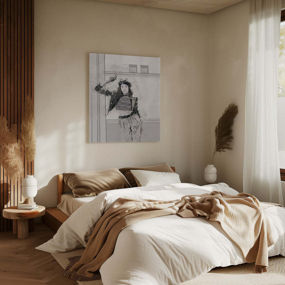 Smoking Woman 4x5 Print By Bohonewart | Canvas