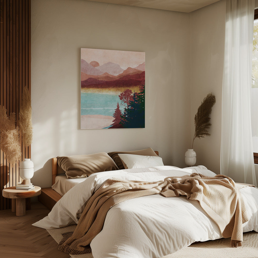 Mistige bergdag | Canvas