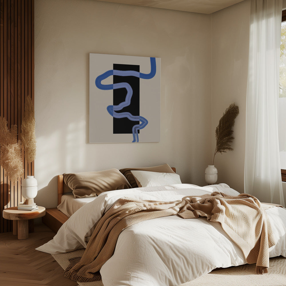 Blauwe padstroom | Canvas