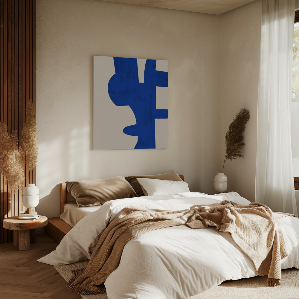 Schaduwen van Blauw | Canvas