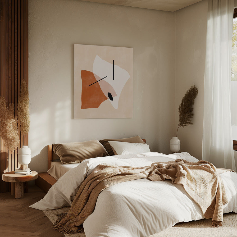 Geometrische vormen in aardse tinten | Canvas