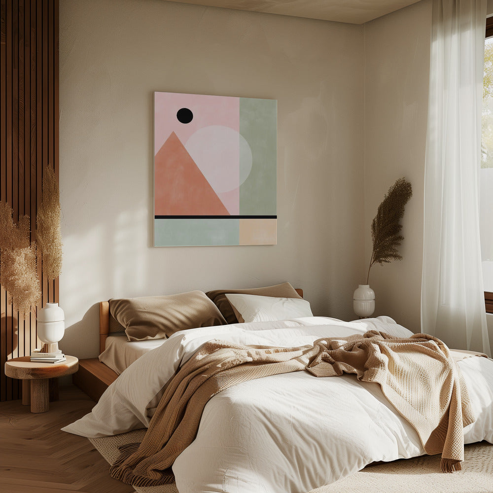 Geometrische vormen in pasteltinten | Canvas