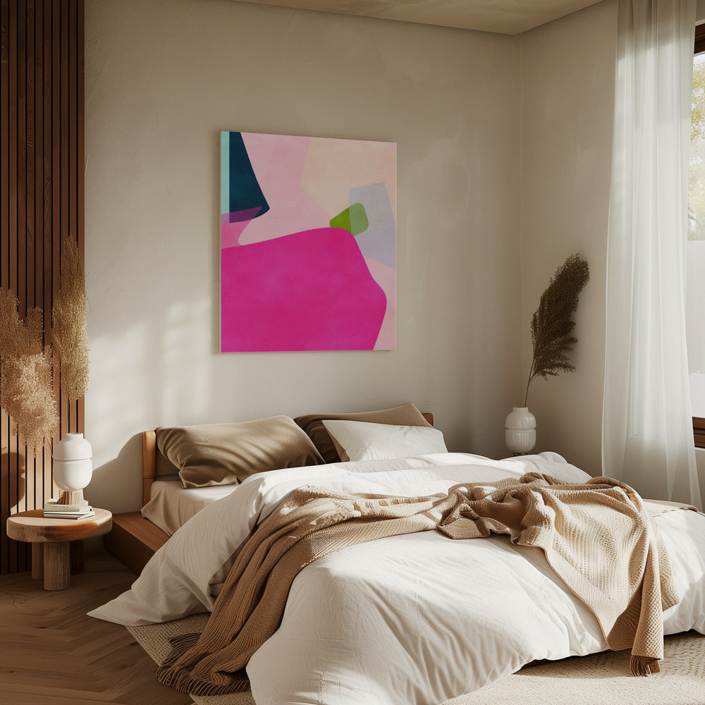 Roze pastelvorm | Canvas