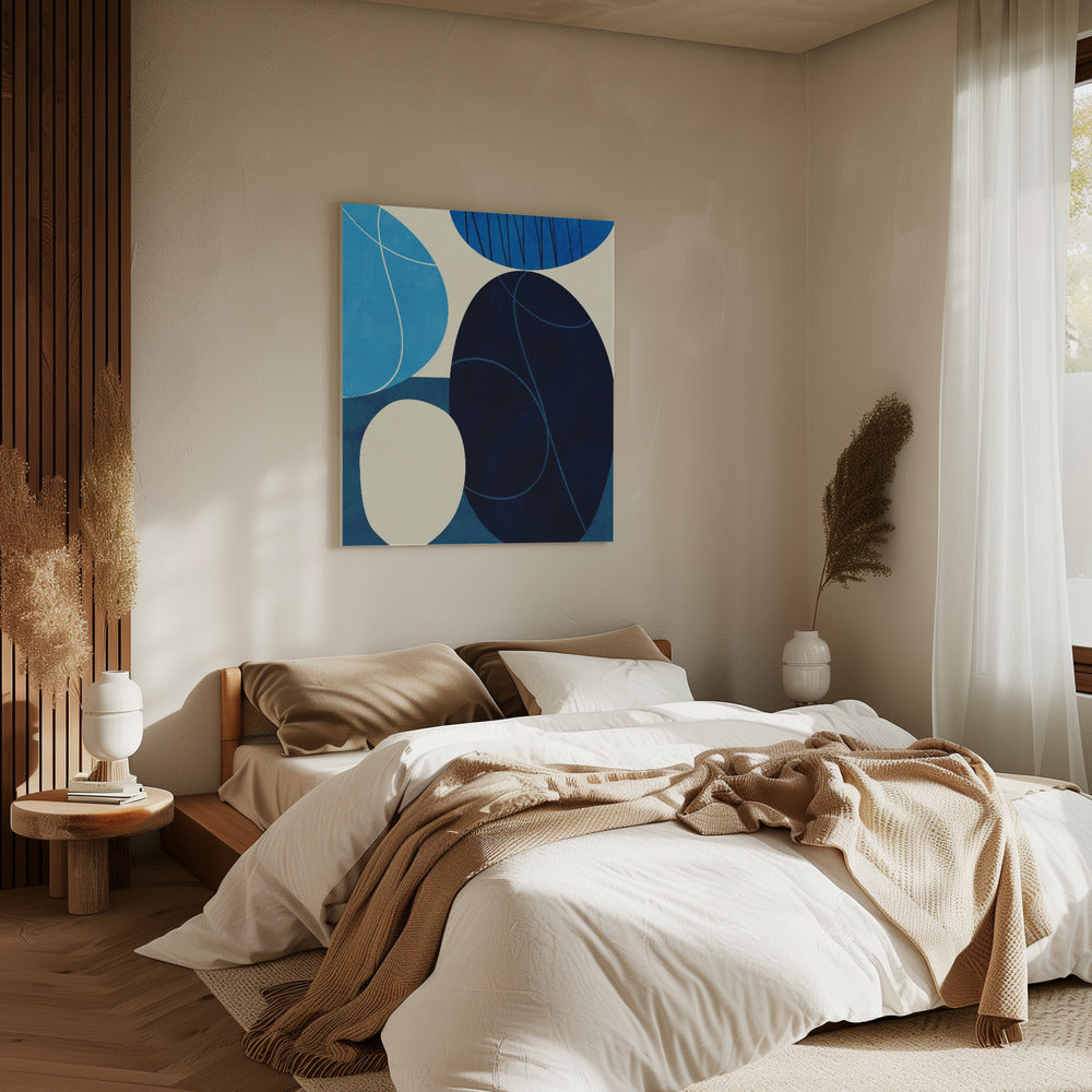 Vormen Spelen3 3blauw | Canvas