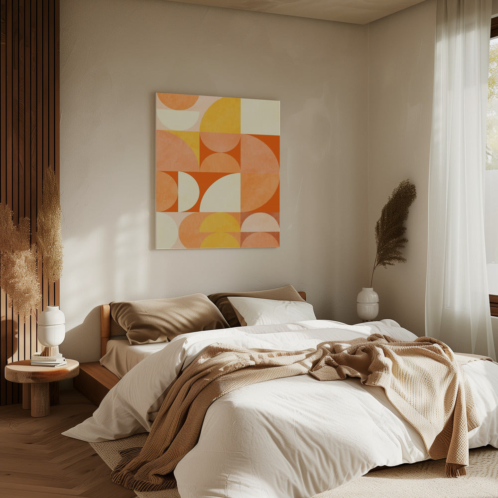 Lente Mid Rhapsody Oranje 3 | Canvas