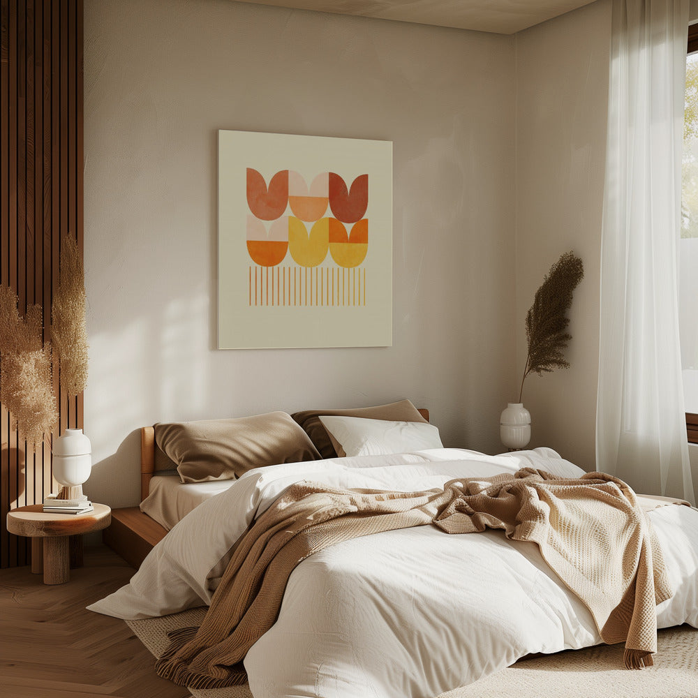 Lente Mid Rhapsody Oranje 1 | Canvas