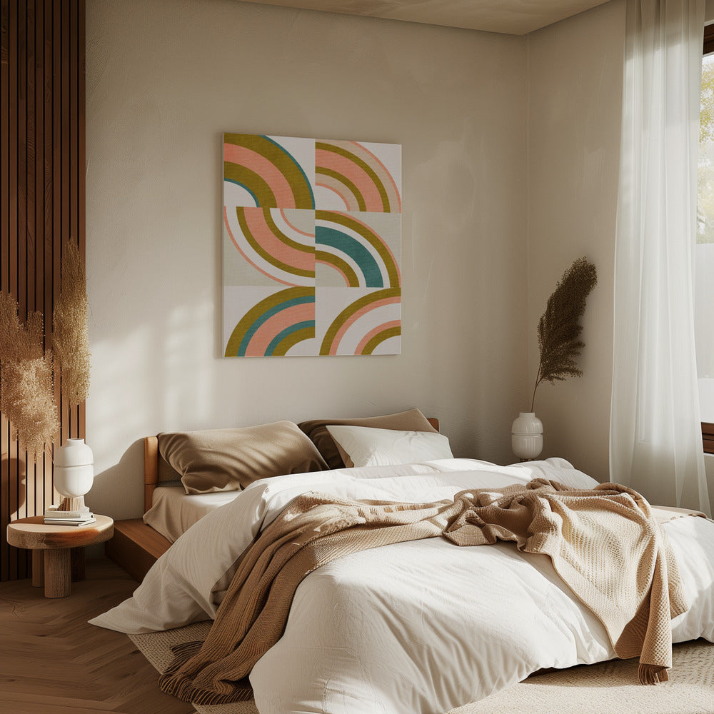 Regenboogzonnen 10 | Canvas