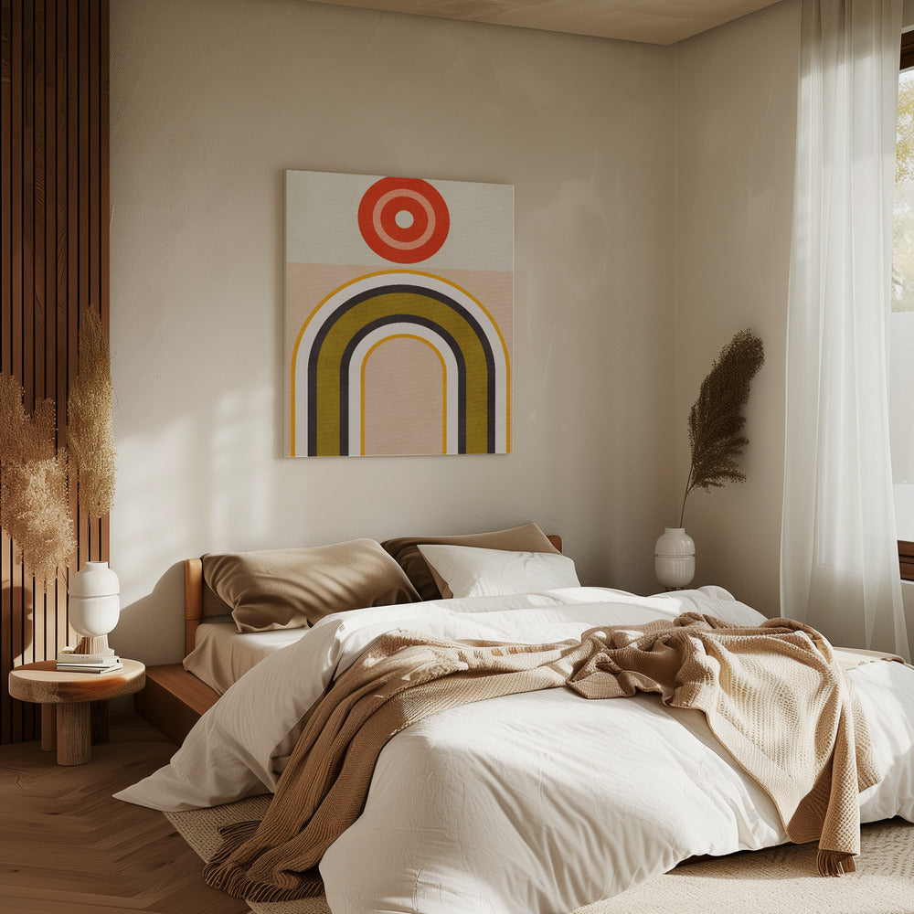 Regenboogzonnen 9 | Canvas