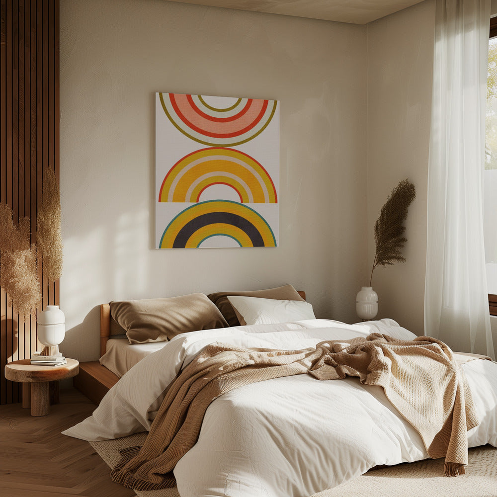 Regenboogzonnen 6 | Canvas