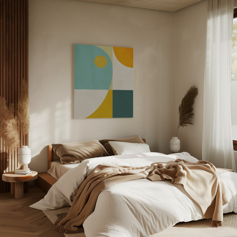 Regenboog Plus Vormen10 | Canvas